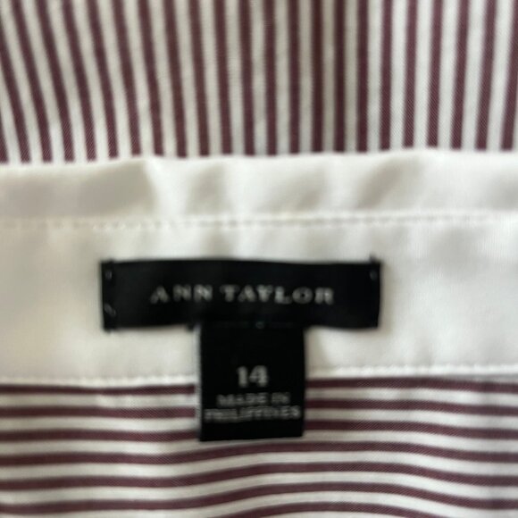 Ann Taylor Misses 14 Striped Shirt - Picture 6 of 6